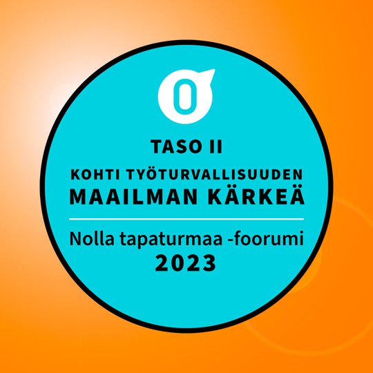 Telinekataja nolla tapaturmaa
