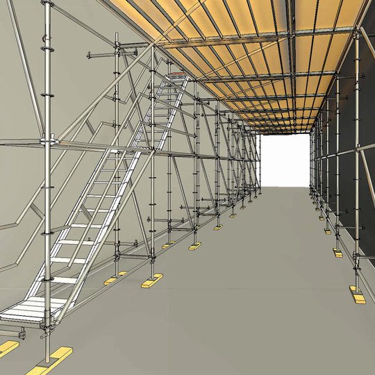 Tilaa täytyi saada sekä jatkuvasti alla kulkevalle liikenteelle että telineiden päällä työskenteleville Caverionin asentajille. Alaspäin viettävä tie toi asentamiseen omat haasteensa. Tarkka suunnittelu ja tehokas toteutus kantoivat hedelmää.