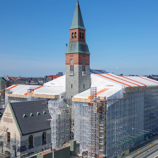 Telinekataja Kansallismuseon sääsuojaukses