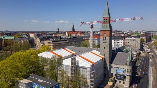 Kansallismuseon korjaushanke vaatii sääsuojaukselta erityistä tarkkuutta