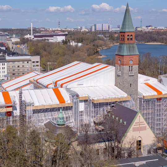 Telinekataja Kansallismuseon sääsuojaus